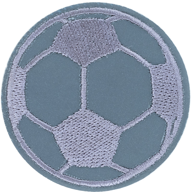 Kite Soccer Ball Reflective Iron-On Patch – Adds Visibility to School Bags