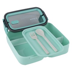 Lunchbox double layer Kite, 1400 ml, green