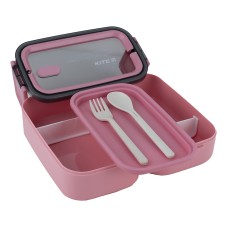 Lunchbox double layer Kite, 1400 ml, pink