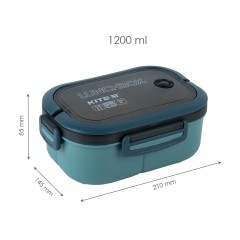 Lunchbox with divider Kite, 1200 ml, green