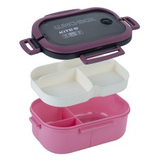 Lunchbox with divider, 1200 ml, dark red