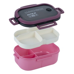 Lunchbox with divider, 1200 ml, dark red