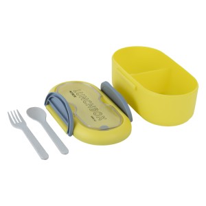 Lunchbox with divider Kite, 1000 ml, yellow
