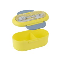 Lunchbox with divider Kite, 1000 ml, yellow