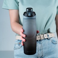 Water bottle Kite, 760 ml, gray-black
