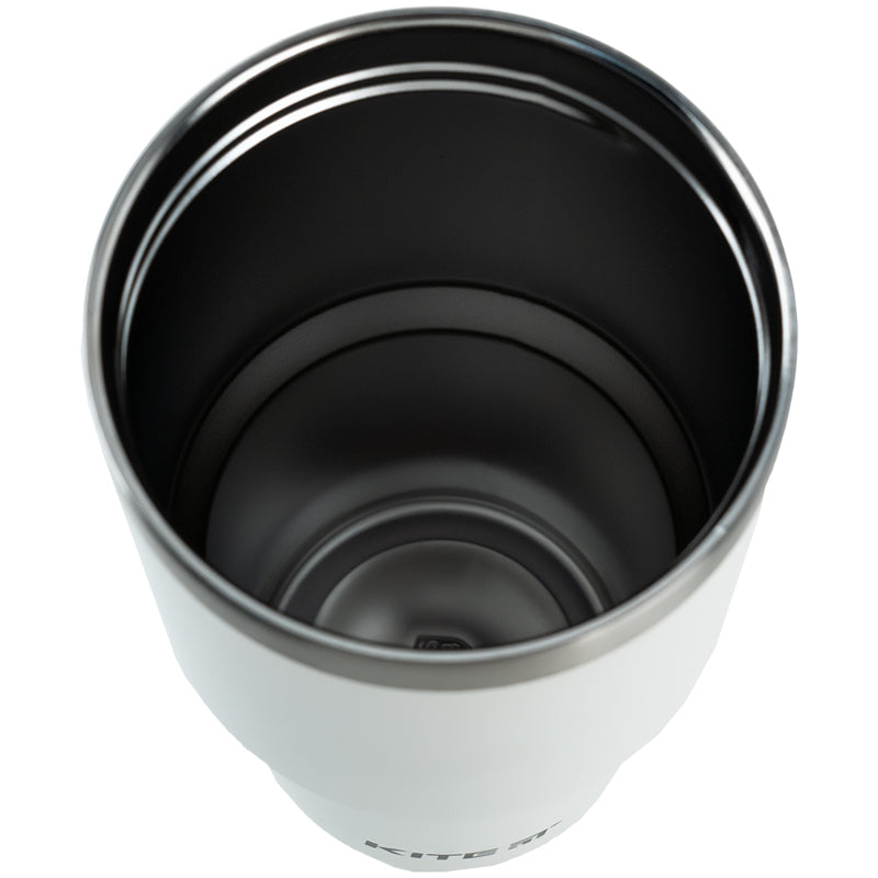 White 600ml Thermo Mug with Straw – Keeps Drinks Hot or Cold