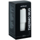 White 600ml Thermo Mug with Straw – Keeps Drinks Hot or Cold