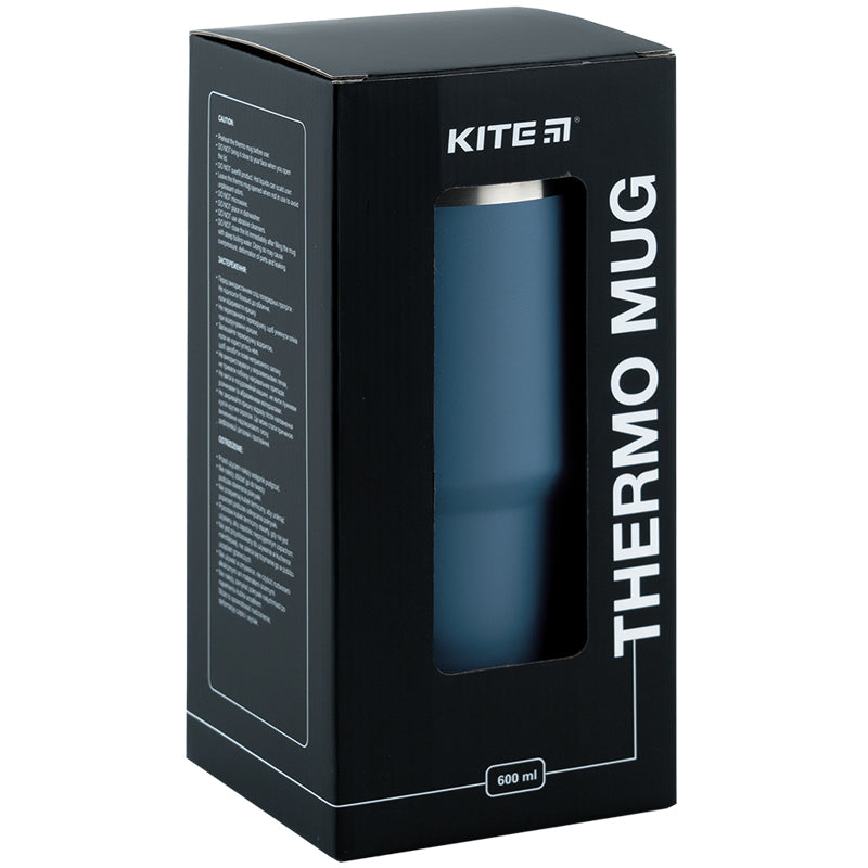 Gray 600ml Thermo Mug with Straw – Sleek & Insulated