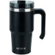 Insulated Black Thermo Mug with Handle – 600ml