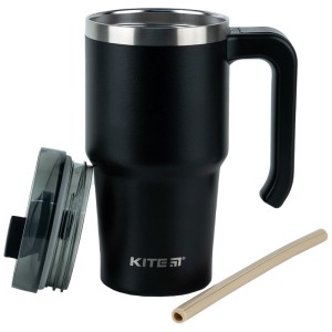 Kite Thermo Mug with Handle, 600 ml, Black