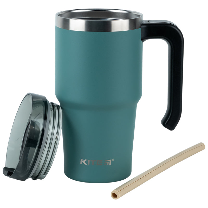 Green 600ml Thermo Mug with Handle – Stylish & Leakproof