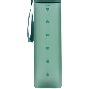 Square water bottle Kite, 700 ml, green