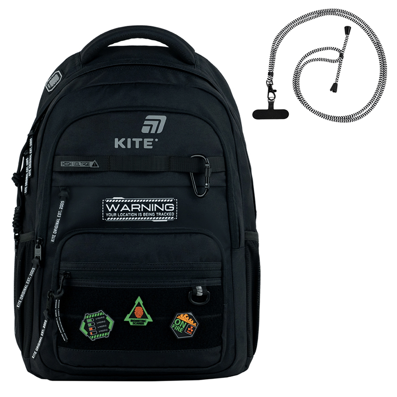 Multifunctional & Customizable Kite Black Backpack – K25-1019L-2