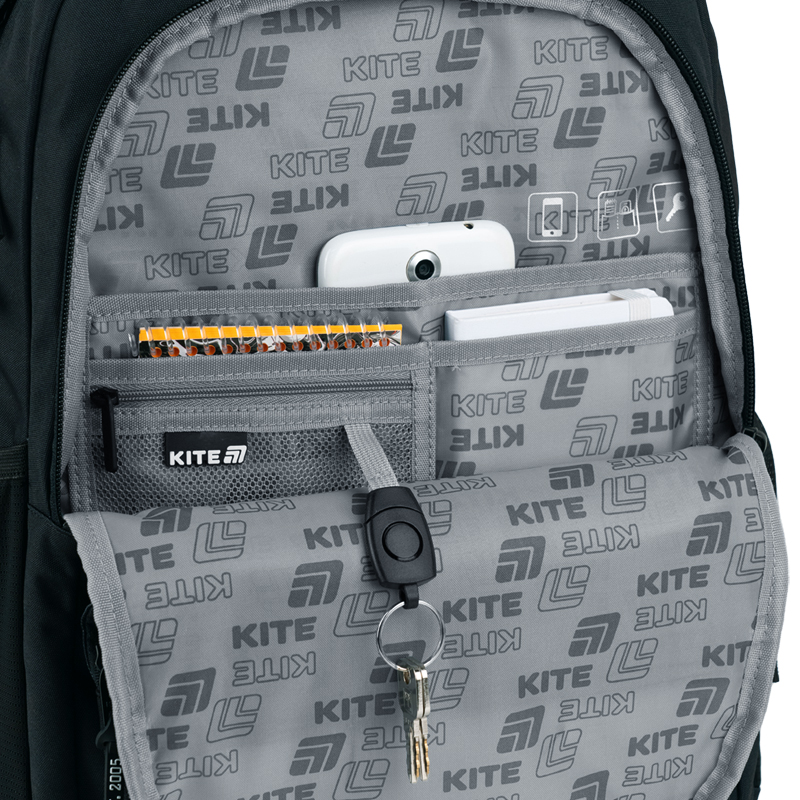 Multifunctional & Customizable Kite Black Backpack – K25-1019L-2