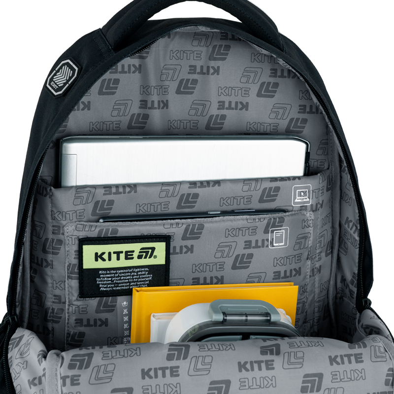 Multifunctional & Customizable Kite Black Backpack – K25-1019L-2