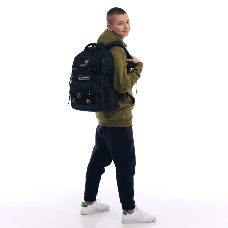 Multifunctional & Customizable Kite Black Backpack – K25-1019L-2