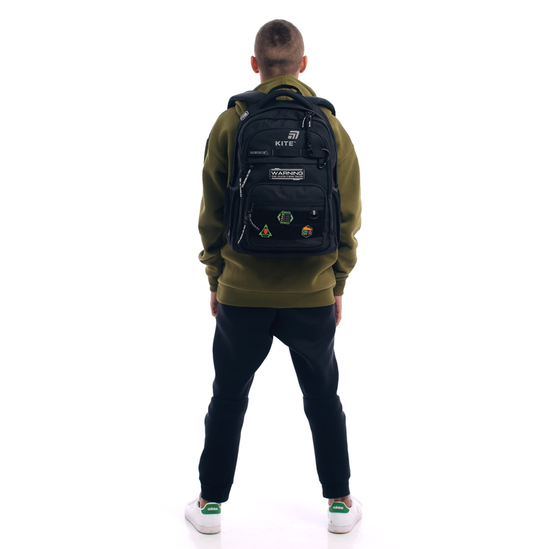 Multifunctional & Customizable Kite Black Backpack – K25-1019L-2