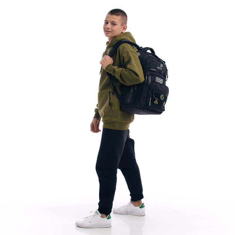 Multifunctional & Customizable Kite Black Backpack – K25-1019L-2