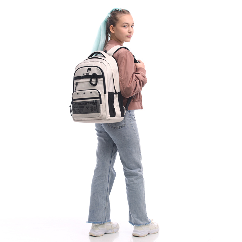 Stylish & Functional Kite Teens Backpack – K25-1019L-3 Beige