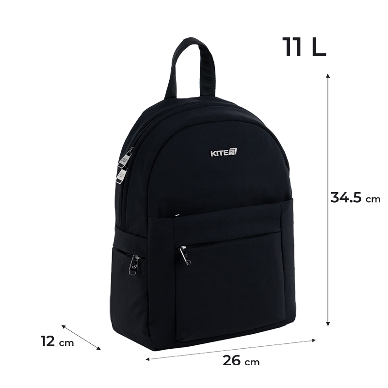 Kite Education Teens Backpack K25-1020S-1 Black