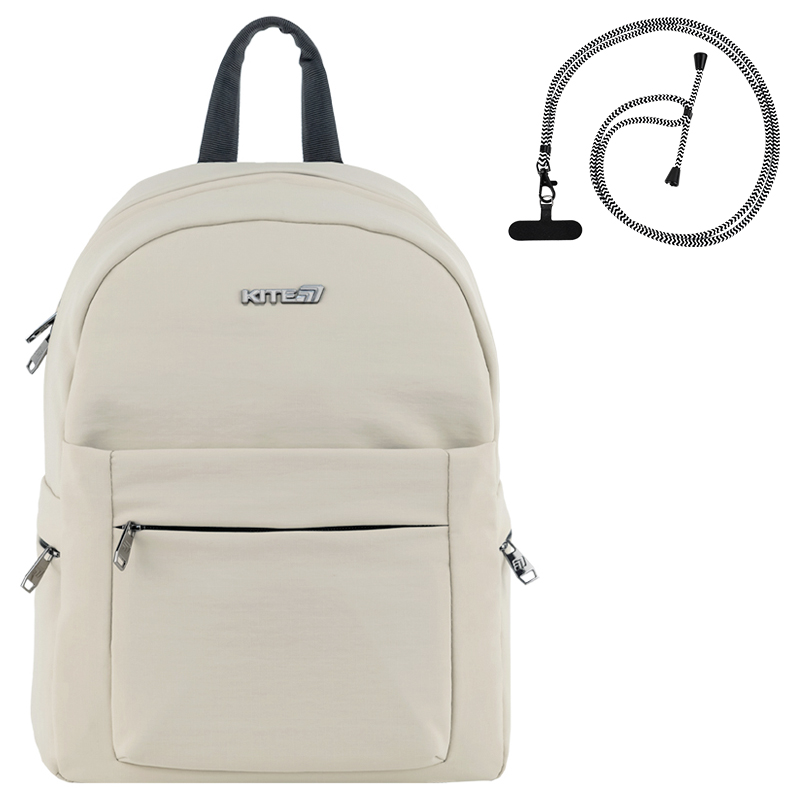 Kite Education Teens Backpack K25-1020S-4 Beige – Trendy & Travel-Ready Comfort
