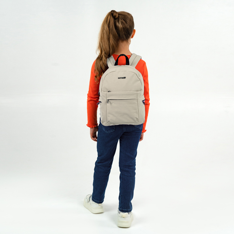 Kite Education Teens Backpack K25-1020S-4 Beige – Trendy & Travel-Ready Comfort