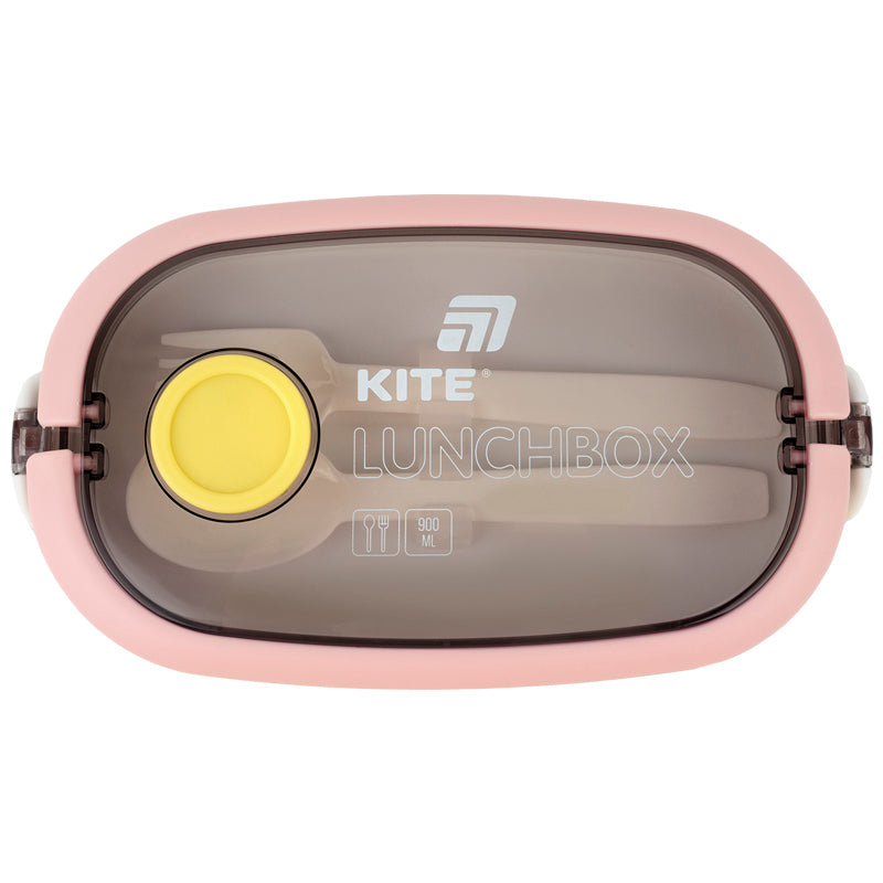 Kite Beige 900 ml Lunch Box – BPA-Free, Microwave Safe with Cutlery