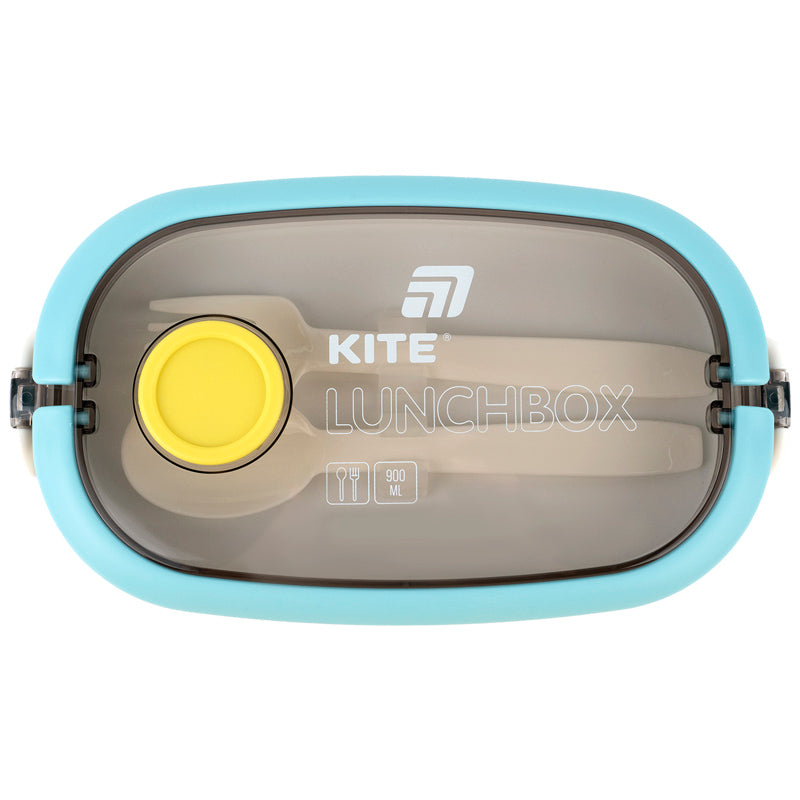 Kite Blue 900 ml Lunch Box – BPA-Free, Microwave Safe with Cutlery