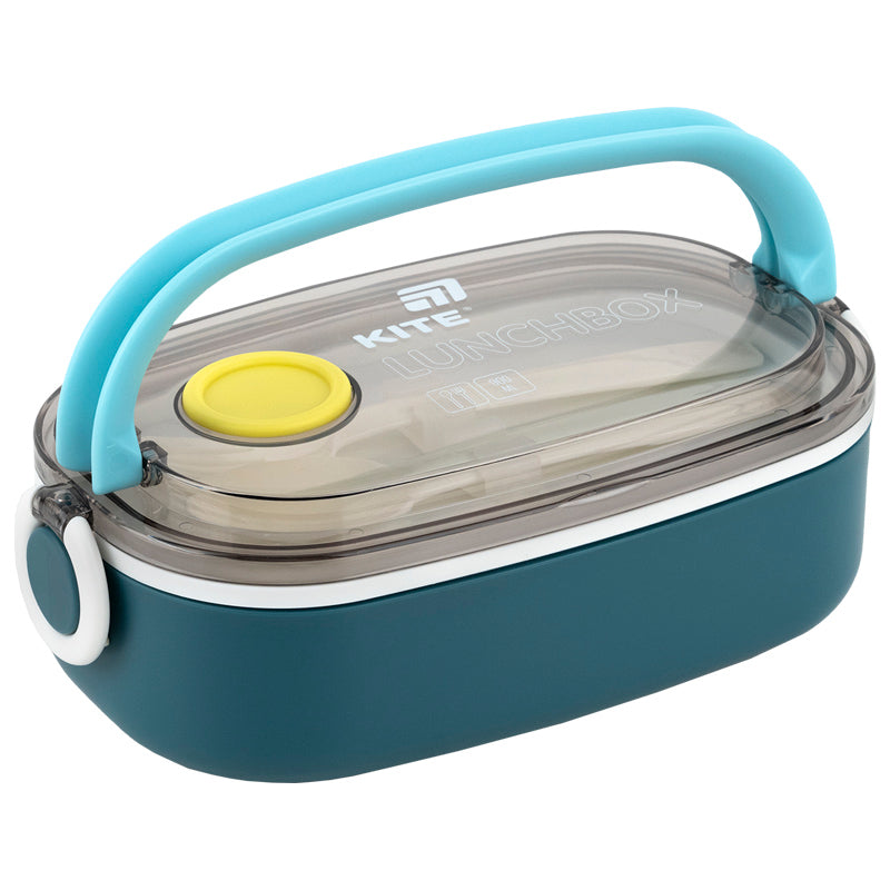 Kite Blue 900 ml Lunch Box – BPA-Free, Microwave Safe with Cutlery