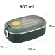 Kite Green 900 ml Lunch Box – BPA-Free, Microwave Safe with Cutlery
