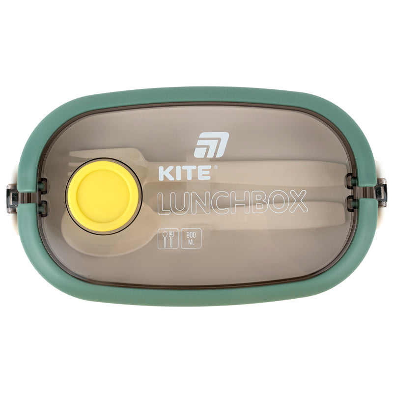 Kite Green 900 ml Lunch Box – BPA-Free, Microwave Safe with Cutlery