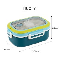 Kite Blue Divided Lunch Box 1100 ml