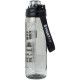 Black 800ml Reusable Water Bottle with Straw & Spout