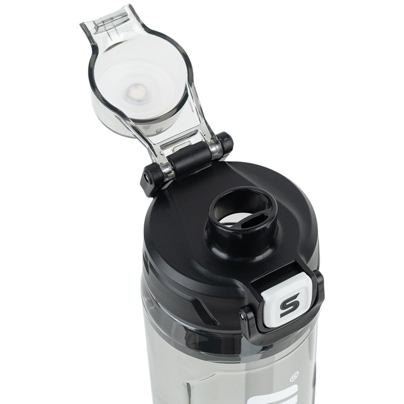 Black 800ml Reusable Water Bottle with Straw & Spout