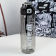 Black 800ml Reusable Water Bottle with Straw & Spout
