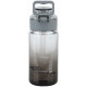Black Water Bottle 600ml with Spout & Straw – Kite