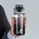 Black Water Bottle 600ml with Spout & Straw – Kite