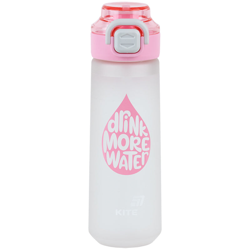Kite Gray and Pink 760 ml Water Bottle – Straw and Cup Lid, BPA-Free