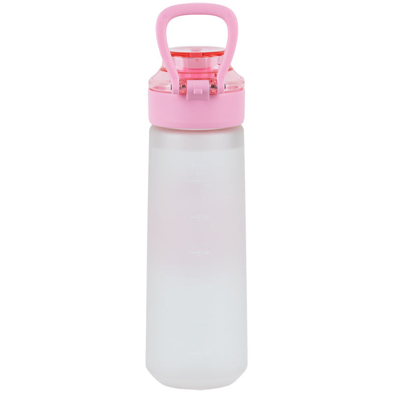 Kite Gray and Pink 760 ml Water Bottle – Straw and Cup Lid, BPA-Free