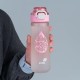 Kite Gray and Pink 760 ml Water Bottle – Straw and Cup Lid, BPA-Free