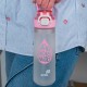Kite Gray and Pink 760 ml Water Bottle – Straw and Cup Lid, BPA-Free
