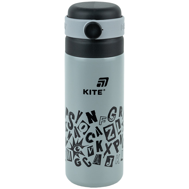 Kite Gray 500 ml Thermos – Wide Neck, 6-Hour Insulation, Fruit Mesh Filter