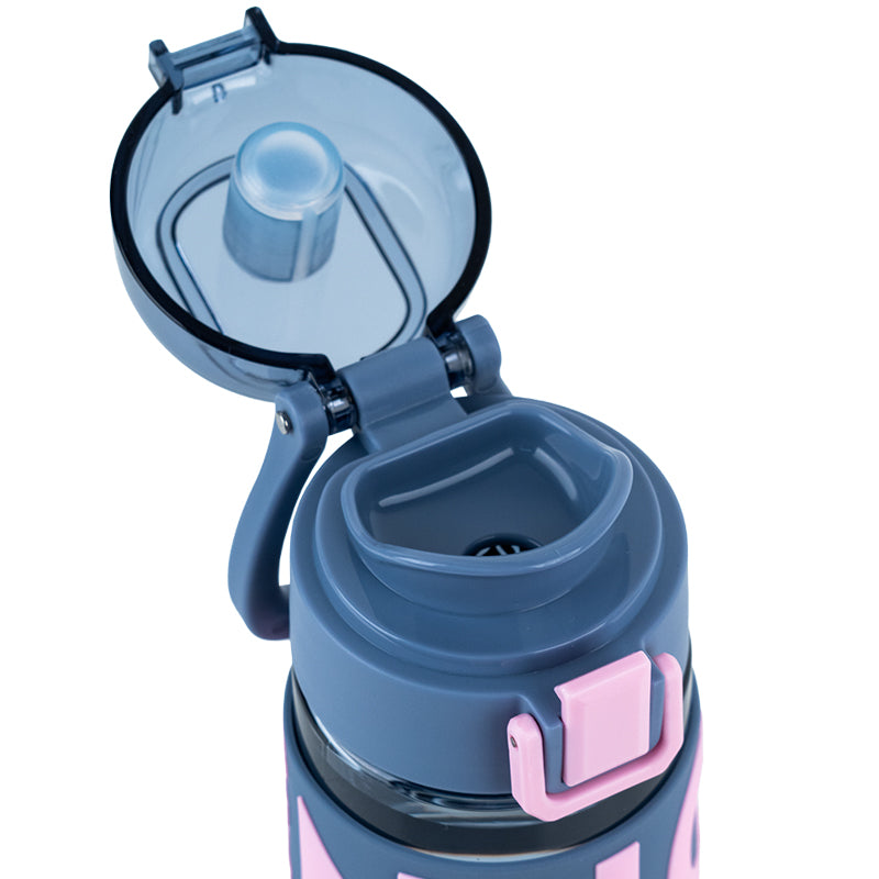 Kite Gray and Pink 550 ml Water Bottle – BPA-Free Tritan, Button Lid