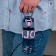 Kite Gray and Pink 550 ml Water Bottle – BPA-Free Tritan, Button Lid