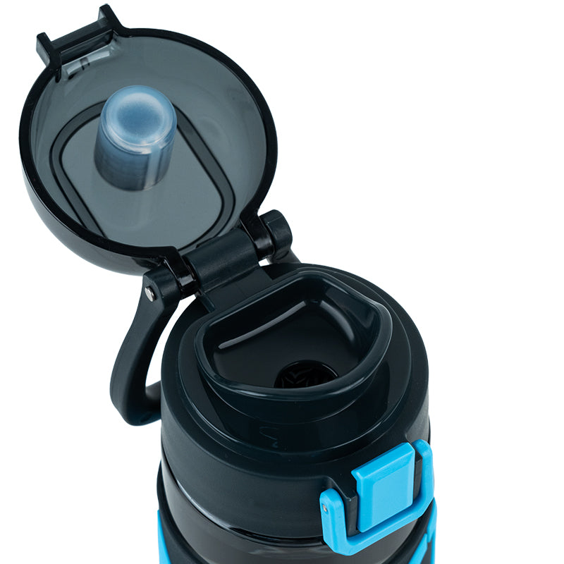 Kite Black and Blue 680 ml Water Bottle – BPA-Free Tritan, Button Lid
