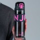Kite Black and Pink 680 ml Water Bottle – BPA-Free Tritan, Button Lid