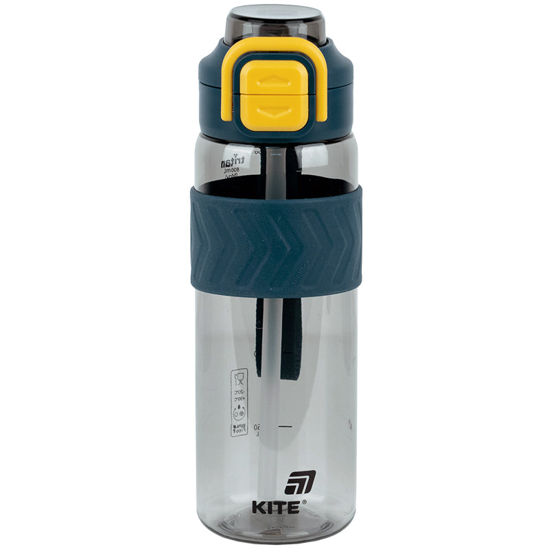 Gray-Yellow 800ml Tritan Water Bottle for Sports
