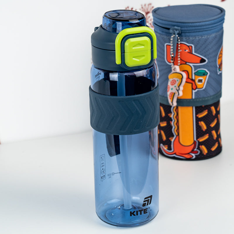 Blue-Green 800ml Sports Bottle with Dual Drinking Modes