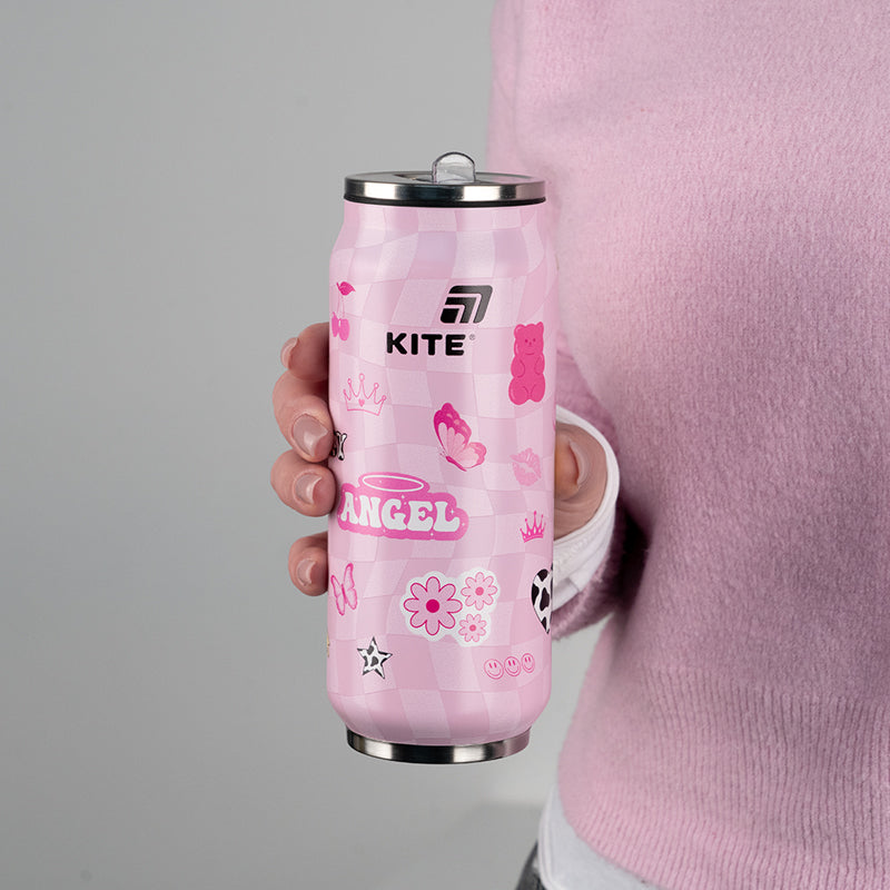 Kite Angel 500 ml Straw Thermo Mug – Hot 3 Hours, Cold 15 Hours