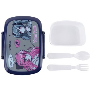 Lunchbox with fork and spoon Kite Anime Girl, 750 ml